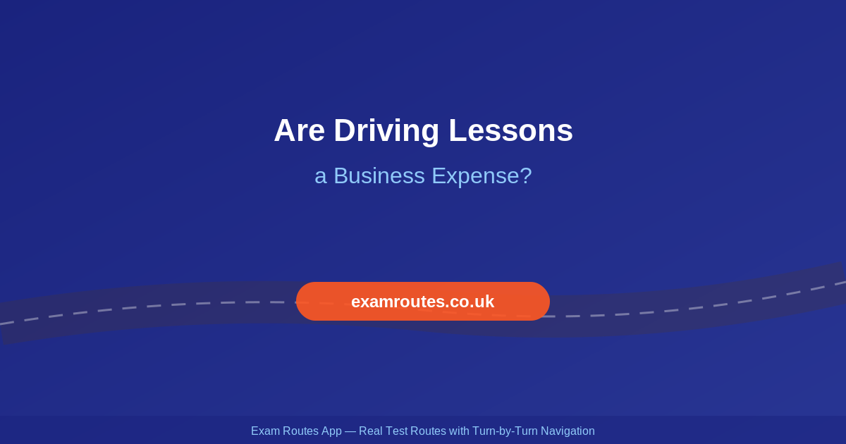 Are Driving Lessons a Business Expense? UK Tax Rules in 2026