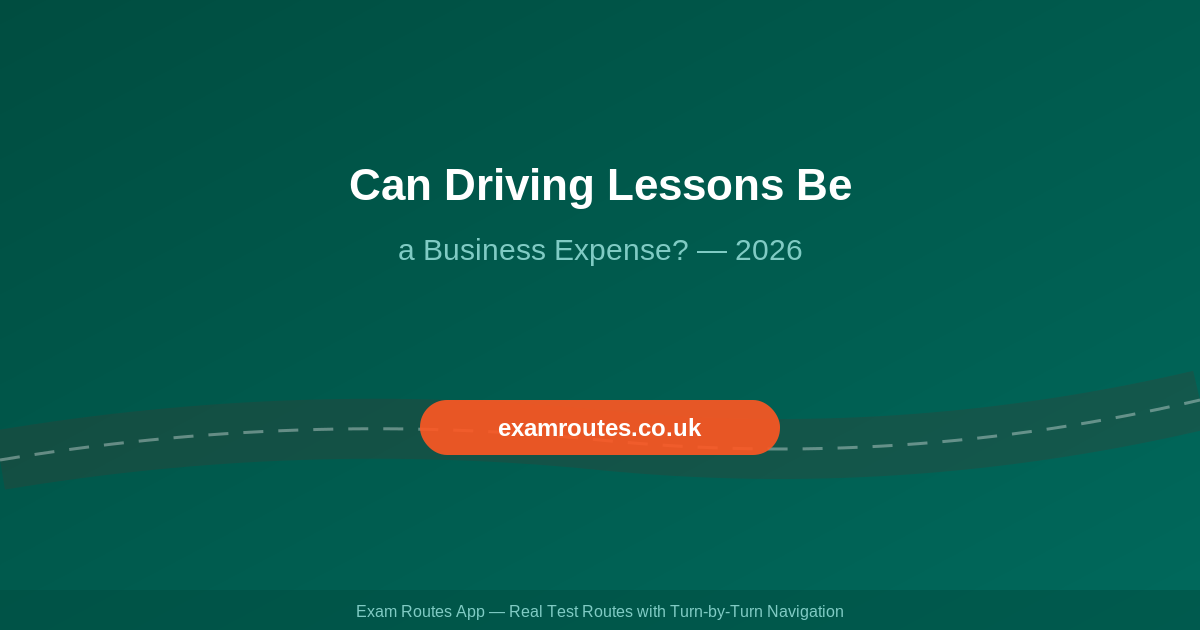 Can Driving Lessons Be a Business Expense in the UK? (2026)