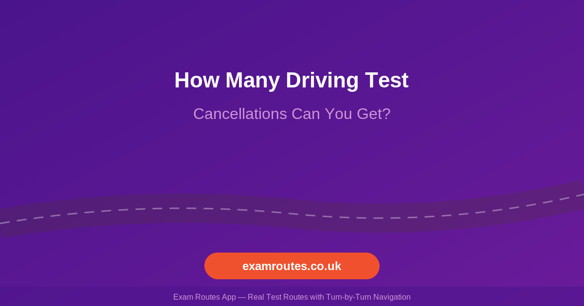 How Many Driving Test Cancellations Can You Get in 2026?