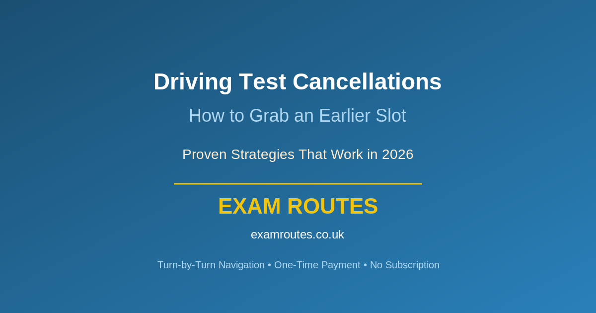 Driving Test Cancellations: How to Grab an Earlier Slot in 2026