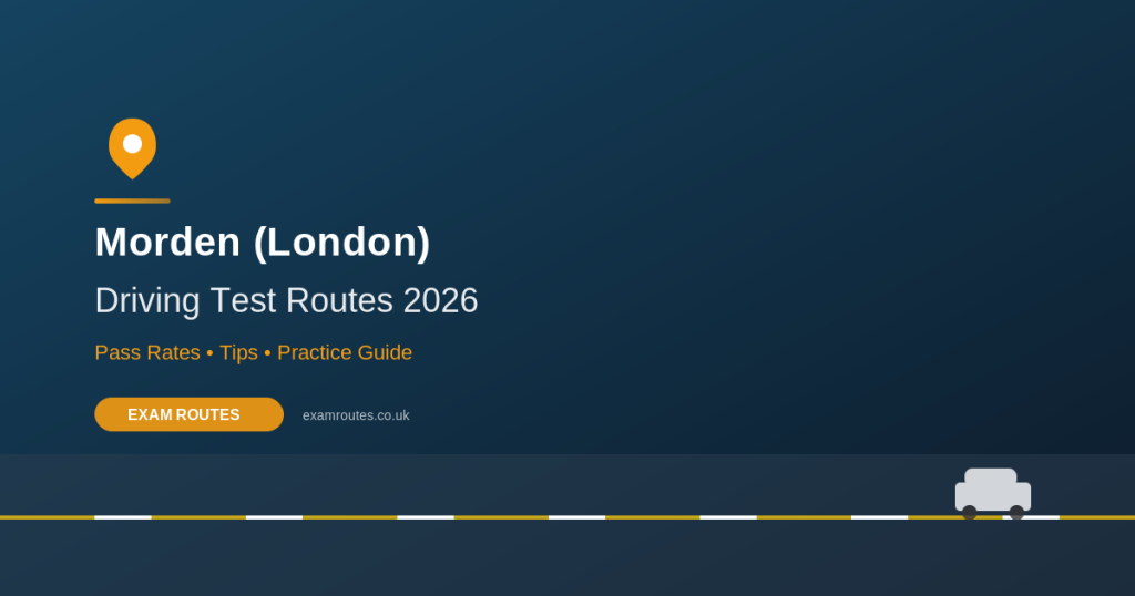 Morden London Driving Test Routes 2026 - Exam Routes