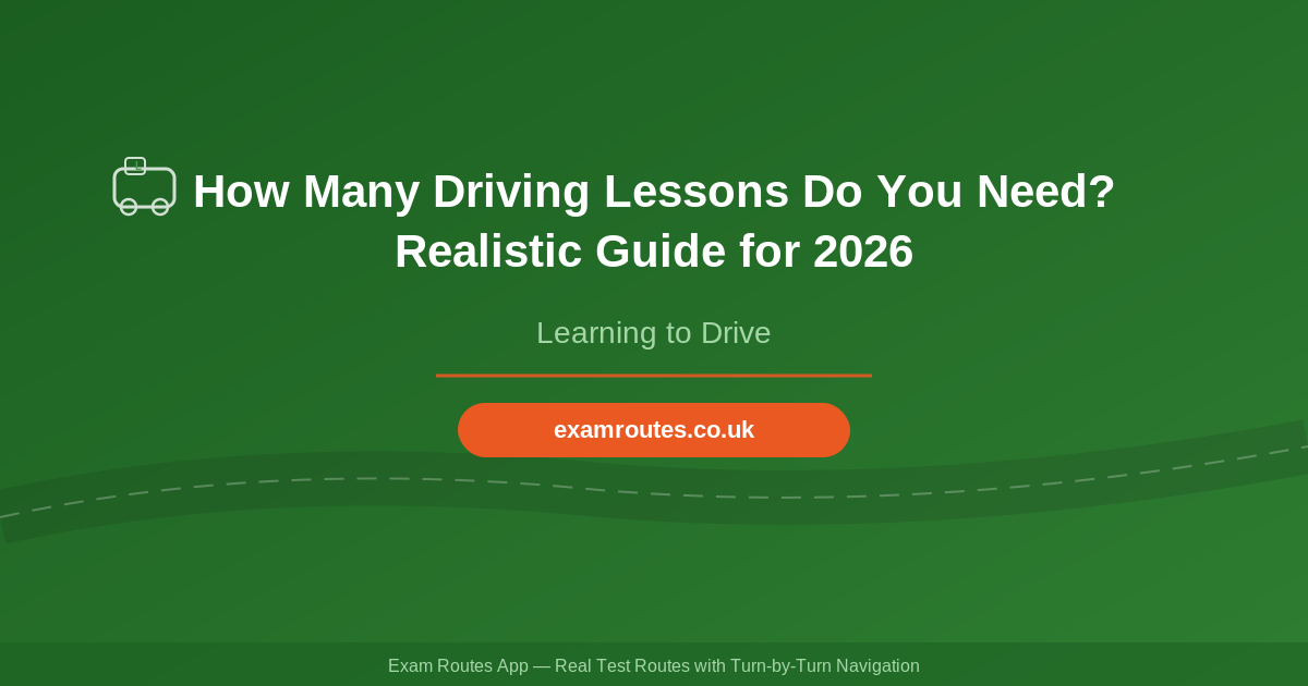 How Many Driving Lessons Do You Need? Realistic Guide for 2026