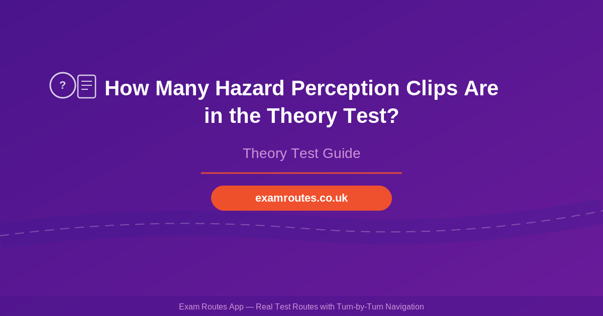 How Many Hazard Perception Clips Are in the Theory Test?