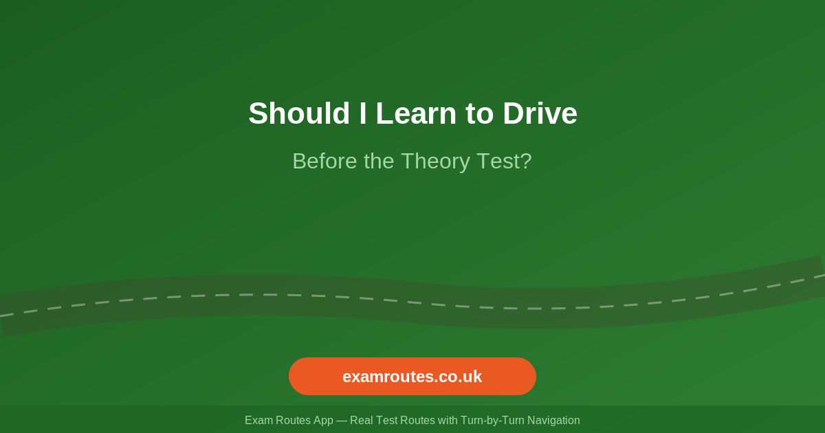Should I Learn to Drive Before the Theory Test? A 2026 Guide