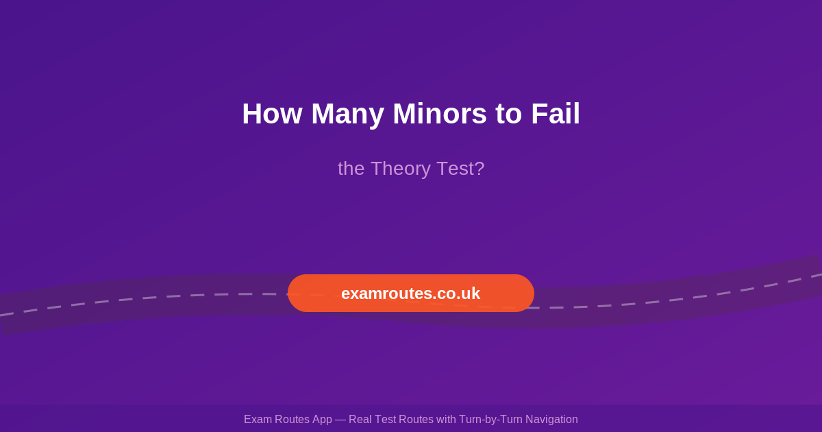 How Many Minors to Fail the Theory Test? Pass Marks Explained