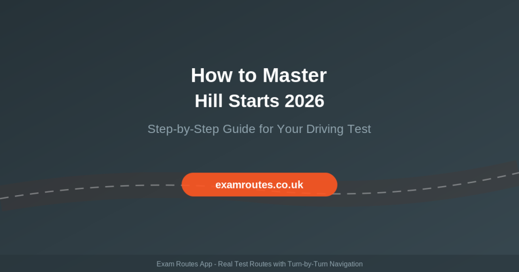 How to master hill starts for your driving test 2026