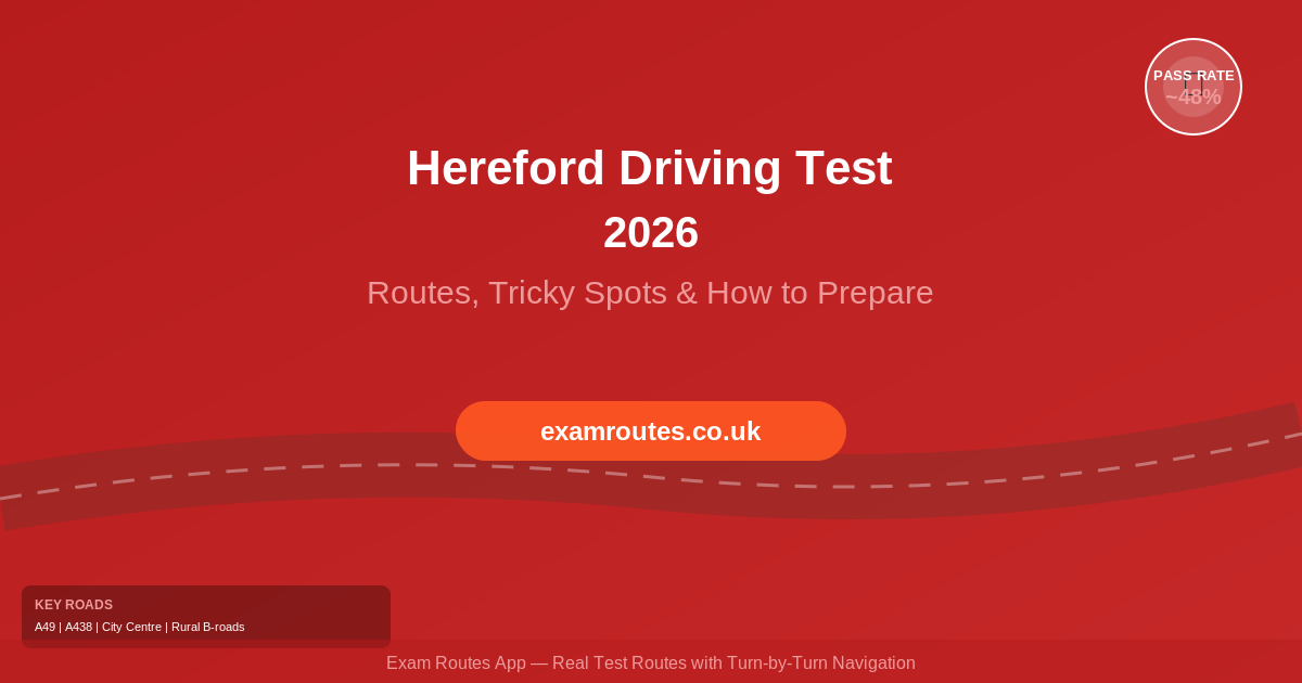 Hereford Driving Test 2026: Routes, Tricky Spots & How to Prepare