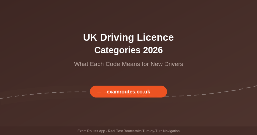 UK Driving Licence Categories Explained 2026