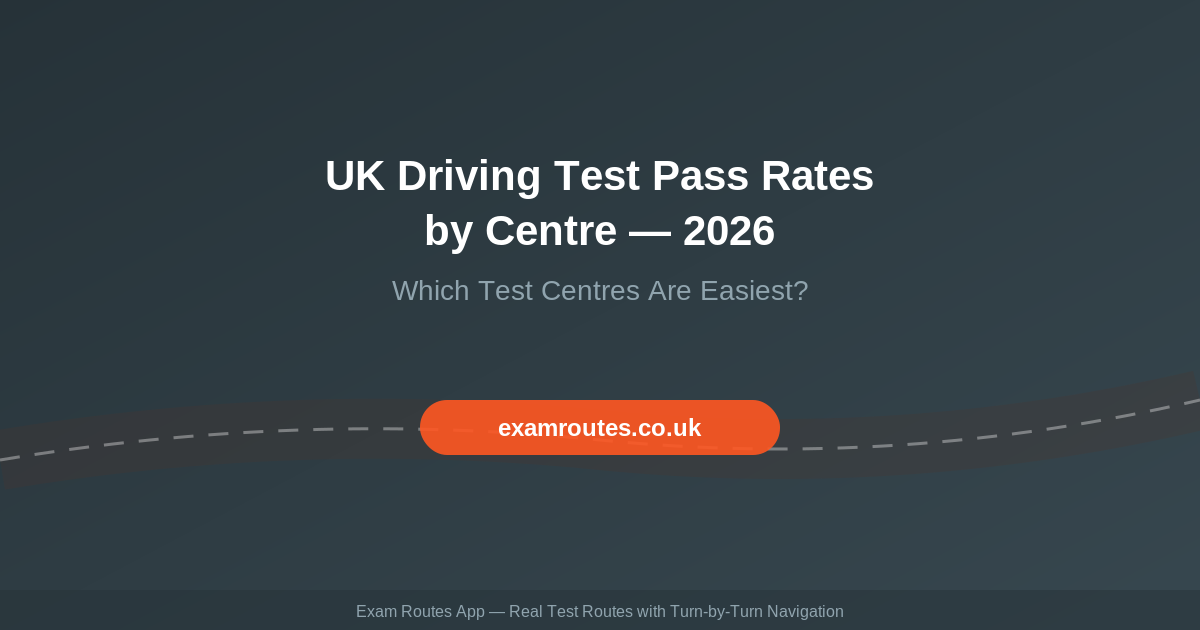 UK Driving Test Pass Rates by Test Centre 2026: Which Are Easiest?