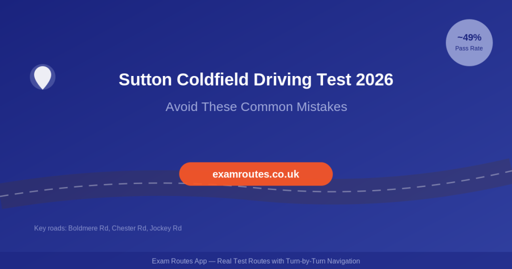 Birmingham Sutton Coldfield driving test centre routes 2026