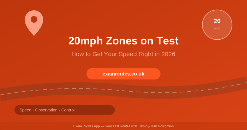 20mph Zones and School Streets on Your Driving Test in 2026: How to Get Your Speed Right