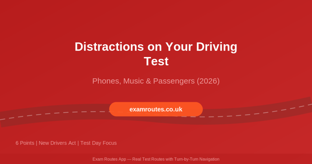 Distractions on Your Driving Test in 2026: Phones, Music and Passengers Explained