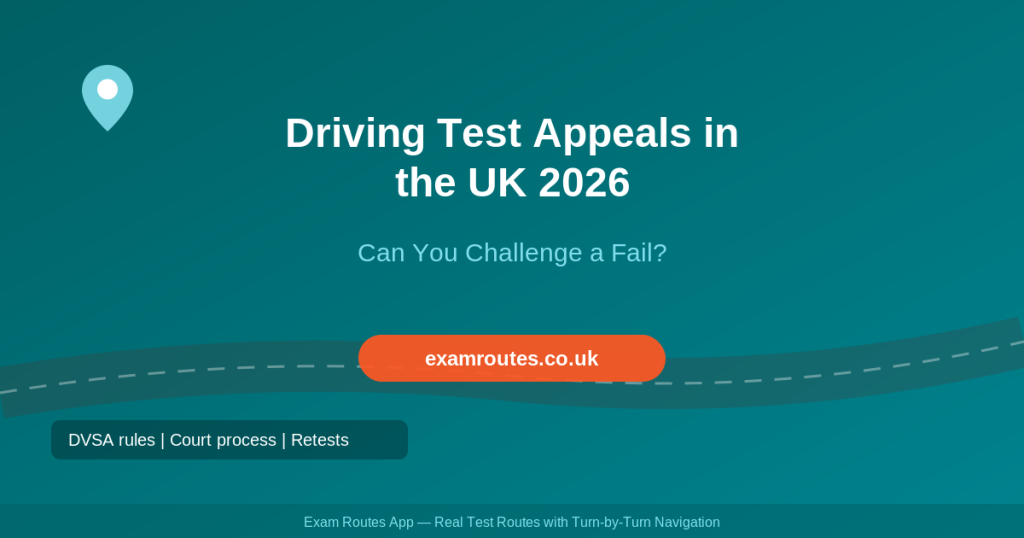 Driving test appeals in the UK 2026 explained by Exam Routes