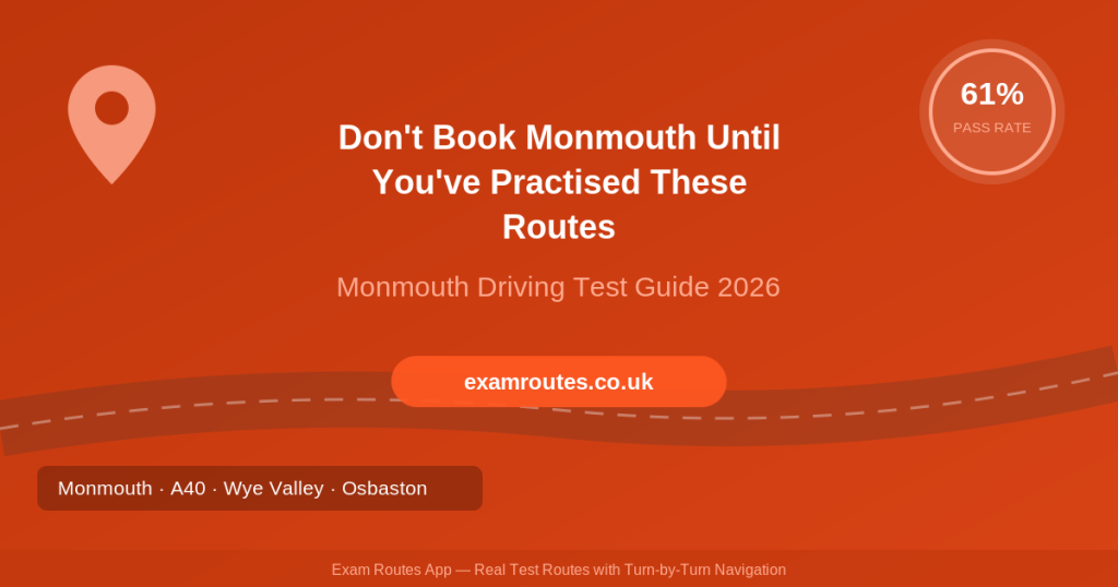 Don't Book Monmouth Until You've Practised These Routes - Exam Routes