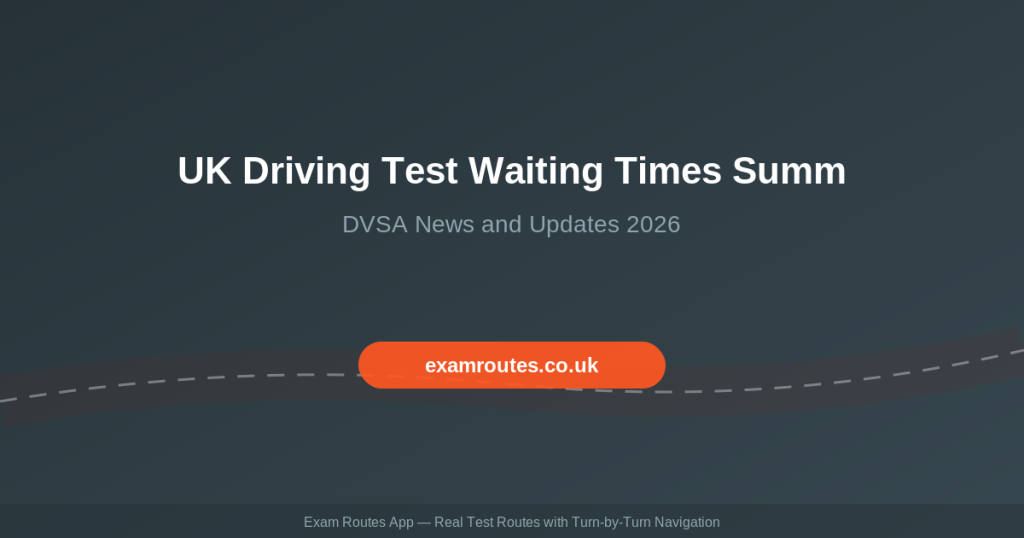 UK Driving Test Waiting Times Summer 2026: The Latest DVSA Data and How to Get Tested Sooner