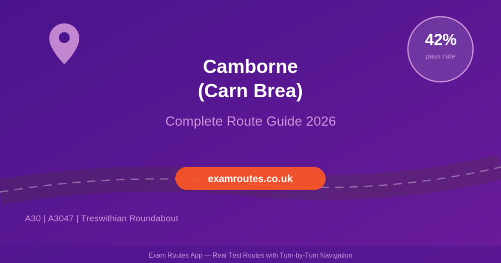 Camborne (Carn Brea) 2026: The Complete Route Guide to Passing Your Driving Test - Exam Routes featured image
