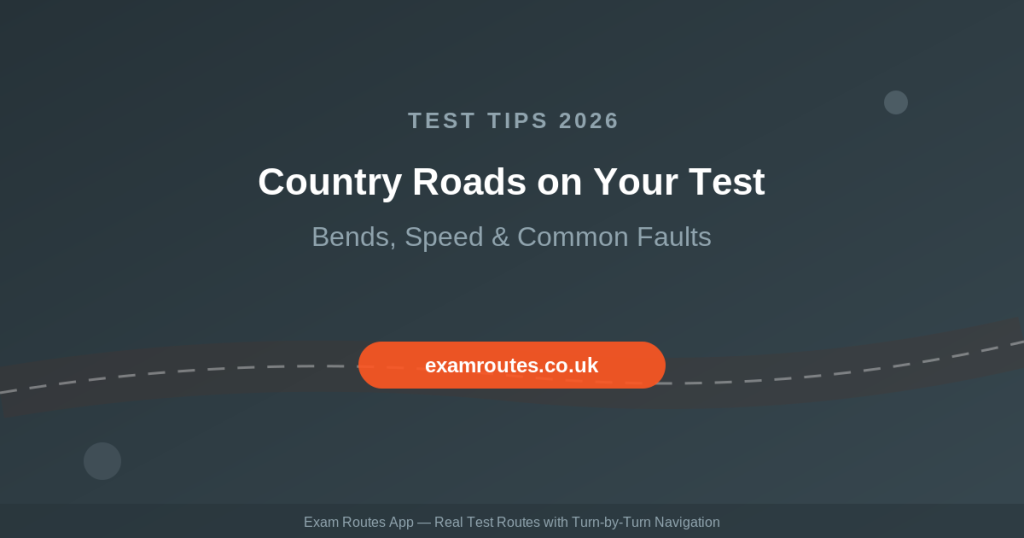 Country Roads on Your Driving Test in 2026: Bends, National Speed Limits and the Faults That Catch Learners Out