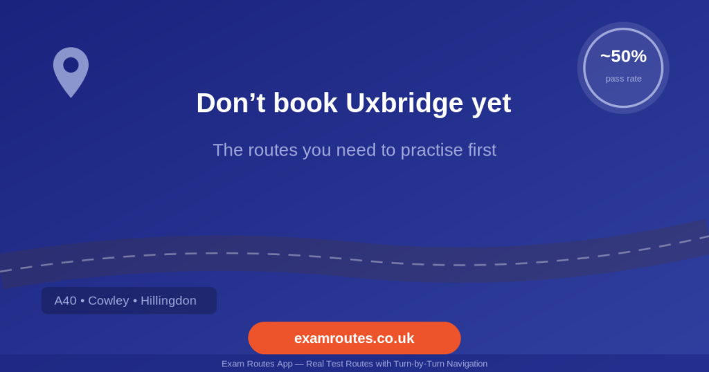 Don’t book Uxbridge yet - Exam Routes