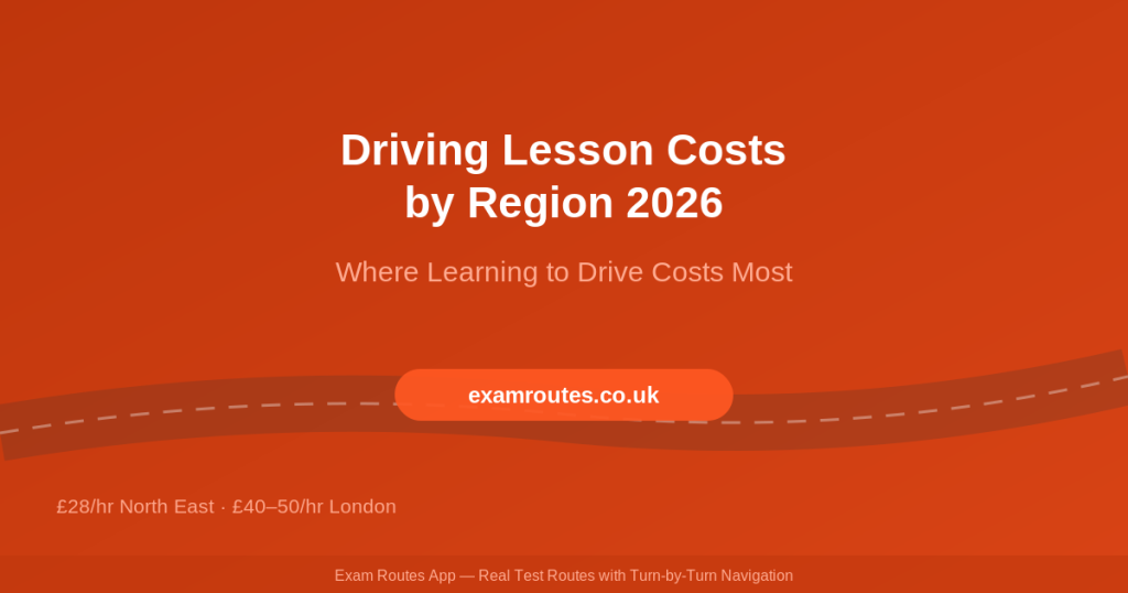 Driving Lesson Costs by Region in the UK 2026: Where Learning to Drive Is Most Expensive