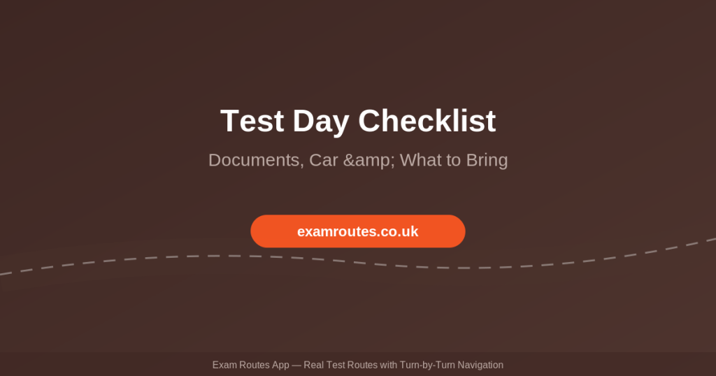 Your Driving Test Day Checklist for 2026: Documents, Car Requirements and What to Bring