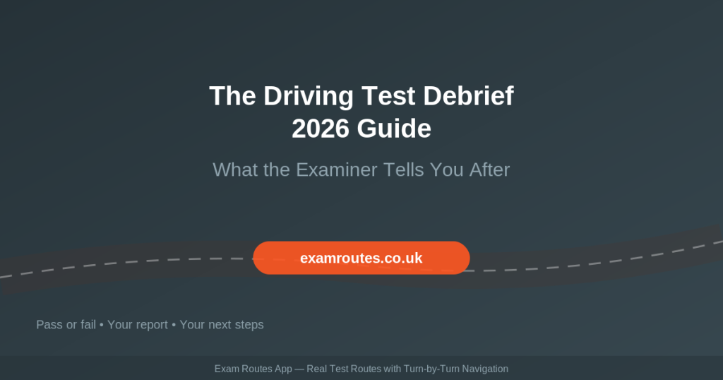 The Driving Test Debrief in 2026: What the Examiner Tells You Afterwards and How to Use It