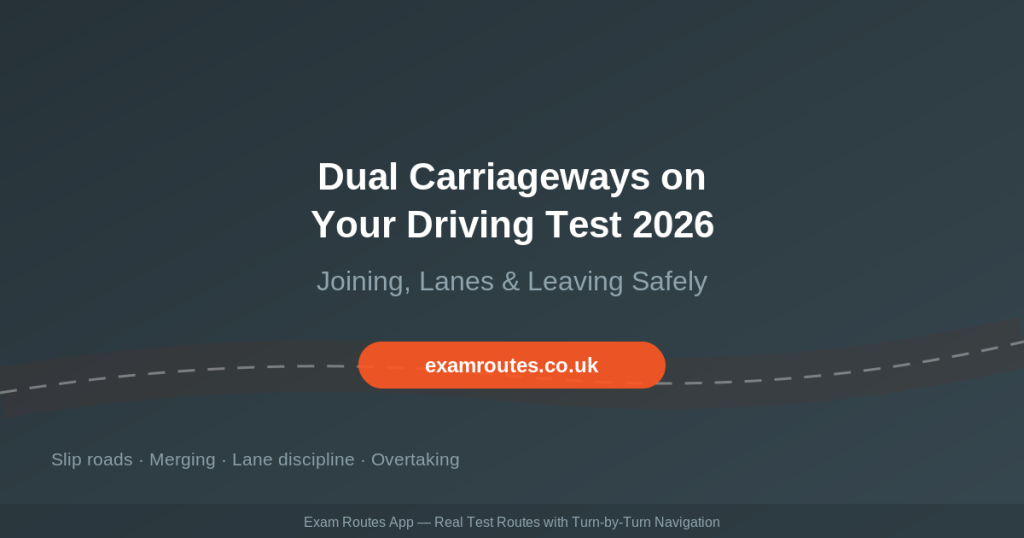 Dual carriageway driving test 2026 joining lane discipline and leaving