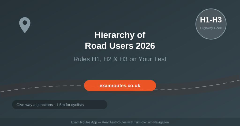 The Highway Code Hierarchy of Road Users in 2026: How Rules H1, H2 and H3 Affect Your Driving Test