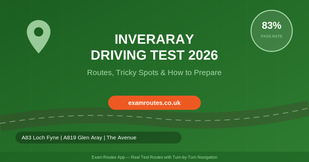 Inveraray Driving Test 2026: Tricky Spots, Route Maps and How to Prepare - Exam Routes App featured image
