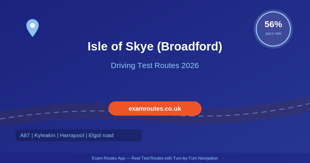 Isle of Skye Broadford driving test centre route guide 2026