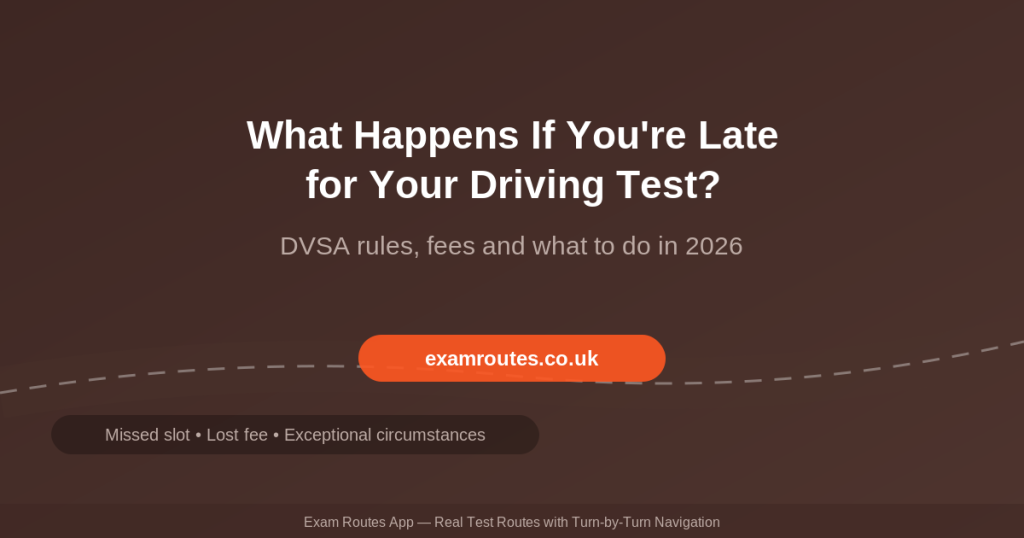 What Happens If You’re Late for Your Driving Test in 2026?