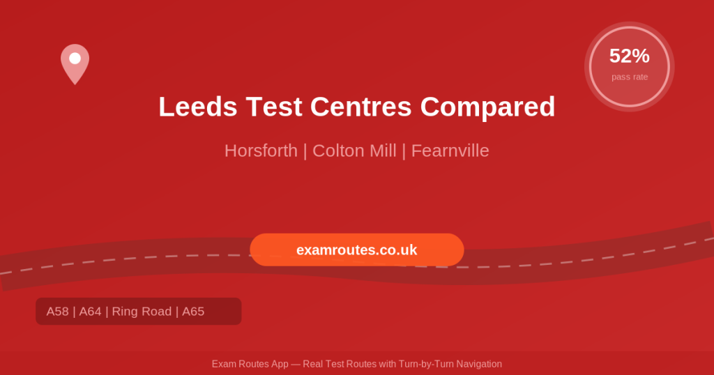 Leeds driving test centres compared Horsforth Colton Mill Fearnville 2026