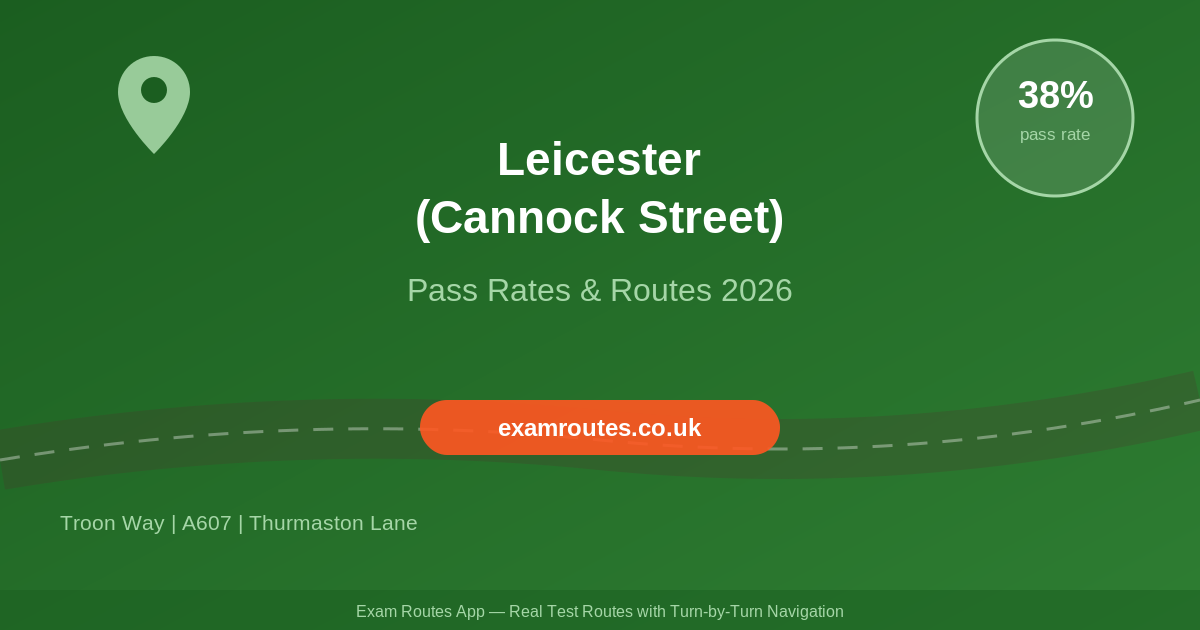 Leicester (Cannock Street) Driving Test 2026: Pass Rates Revealed – Plus the Routes You Need to Know - Exam Routes featured image