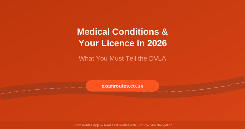 Medical Conditions and Your Driving Licence in 2026: What Learners Must Tell the DVLA - Exam Routes