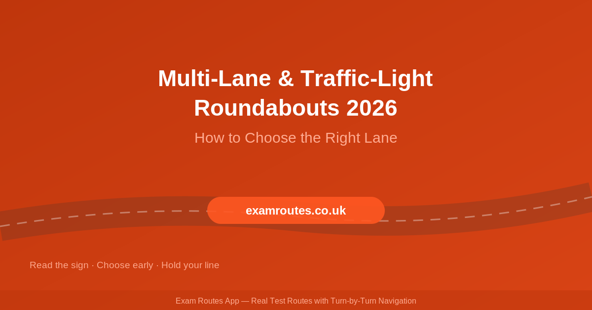 Multi-Lane and Traffic-Light Roundabouts on Your Driving Test in 2026: How to Choose the Right Lane