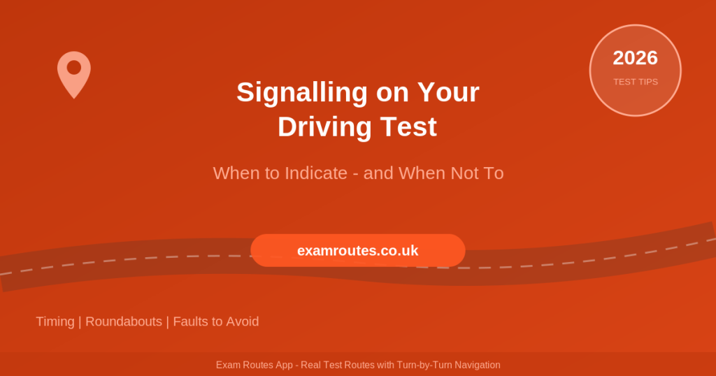 Signalling on your driving test 2026 - when to indicate guide