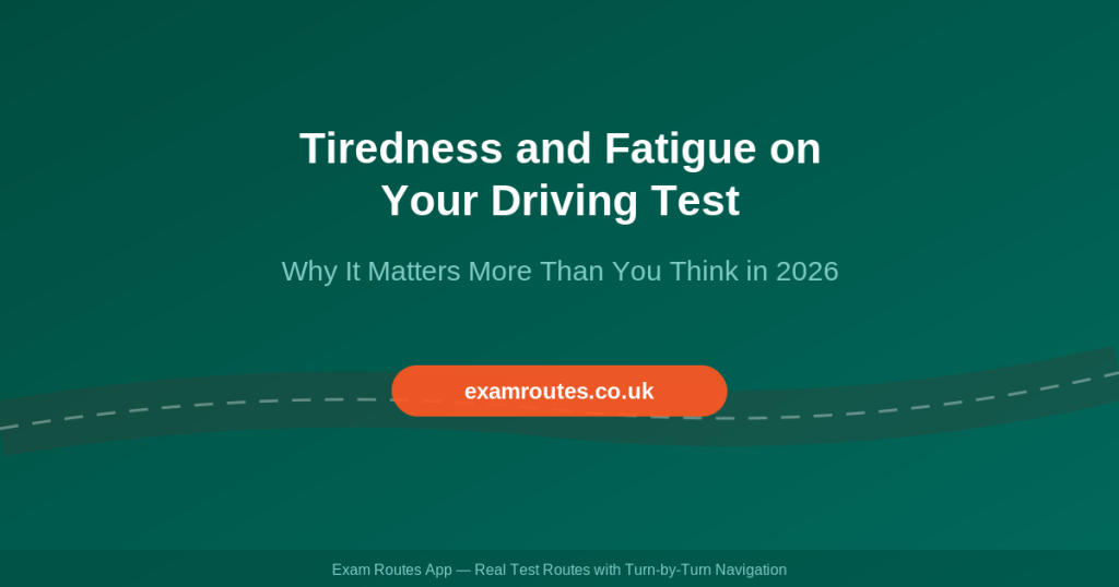 Advice on tiredness and driver fatigue for UK learner drivers in 2026