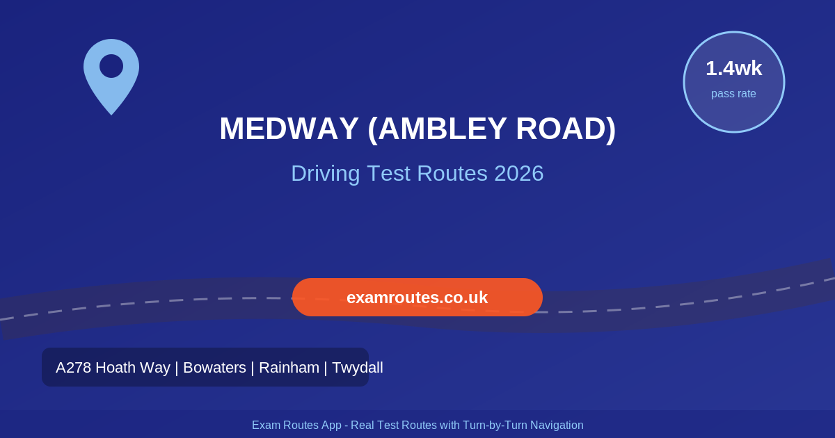 Medway (Ambley Road) Driving Test 2026: Tricky Spots, Route Maps & How to Prepare