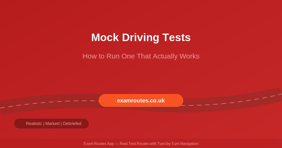 Mock Driving Tests: How to Run One That Actually Works (2026 Guide)