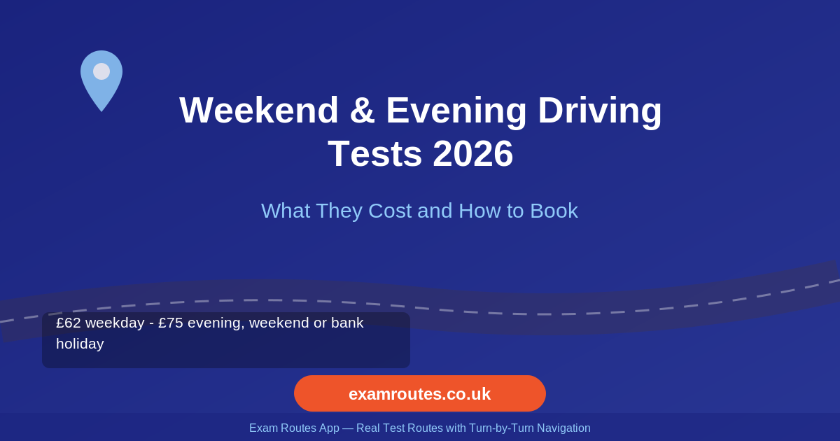 Weekend and Evening Driving Tests in 2026: What They Cost and How to Book One
